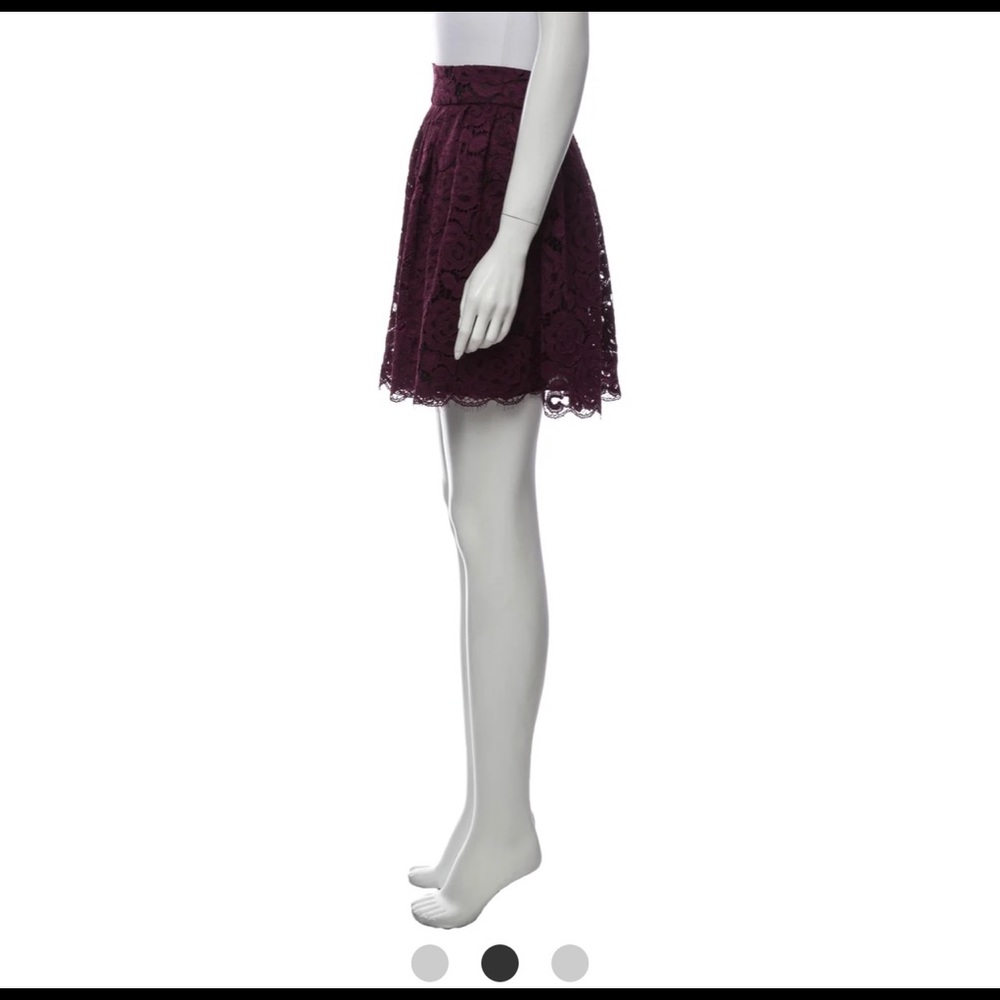 Alice + Olivia dark purple lace skirt - Picture 2 of 11